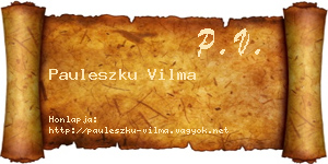 Pauleszku Vilma névjegykártya